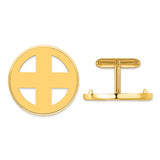 27 mm 14k Yellow Gold coin bezel cuff links for Chinese ¥200 Panda