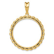 27 mm 14k Yellow Gold coin bezel for Chinese ¥200 Panda