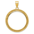 27 mm 10k Yellow Gold coin bezel for Chinese ¥200 Panda