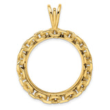 27 mm 14k Yellow Gold coin bezel for Chinese ¥200 Panda — additional image