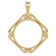 27 mm 14k Yellow Gold coin bezel for Chinese ¥200 Panda