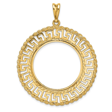 27 mm 14k Yellow Gold coin bezel for Chinese ¥200 Panda — additional image