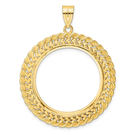 27 mm 14k Yellow Gold coin bezel for Chinese ¥200 Panda — additional image