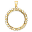 27 mm 14k Yellow Gold coin bezel for Chinese ¥200 Panda