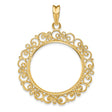 27 mm 14k Yellow Gold coin bezel for Chinese ¥200 Panda