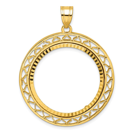 27 mm 14k Yellow Gold coin bezel for Chinese ¥200 Panda