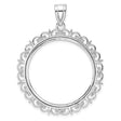 27 mm 14k White Gold coin bezel for Chinese ¥200 Panda