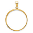 27 mm 14k Yellow Gold coin bezel for Chinese ¥200 Panda