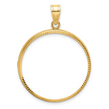 27 mm 14k Yellow Gold coin bezel for Chinese ¥200 Panda