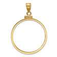 27 mm 14k Yellow Gold coin bezel for Chinese ¥200 Panda