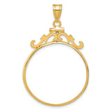 27 mm 14k Yellow Gold coin bezel for Chinese ¥200 Panda
