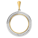 27 mm 14k Multi-Tone Gold coin bezel for Chinese ¥200 Panda
