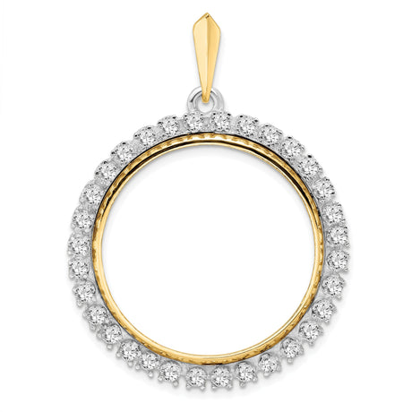 27 mm 14k Multi-Tone Gold coin bezel for Chinese ¥200 Panda