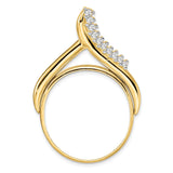 27 mm 14k Yellow Gold coin bezel for Chinese ¥200 Panda