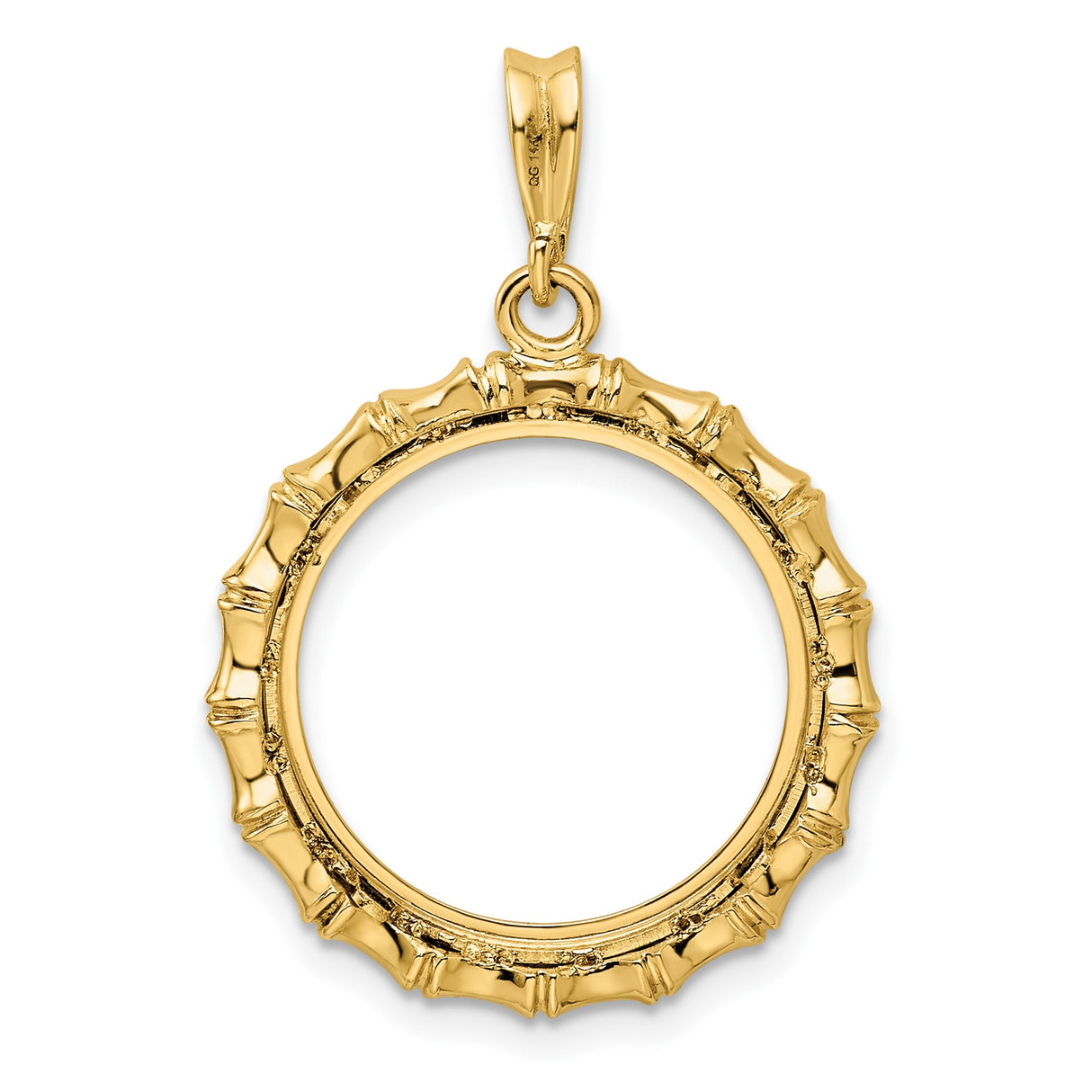 18 mm 14k Yellow Gold coin bezel for Chinese ¥50 Panda — additional image