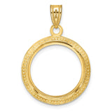 18 mm 14k Yellow Gold coin bezel for Chinese ¥50 Panda — additional image