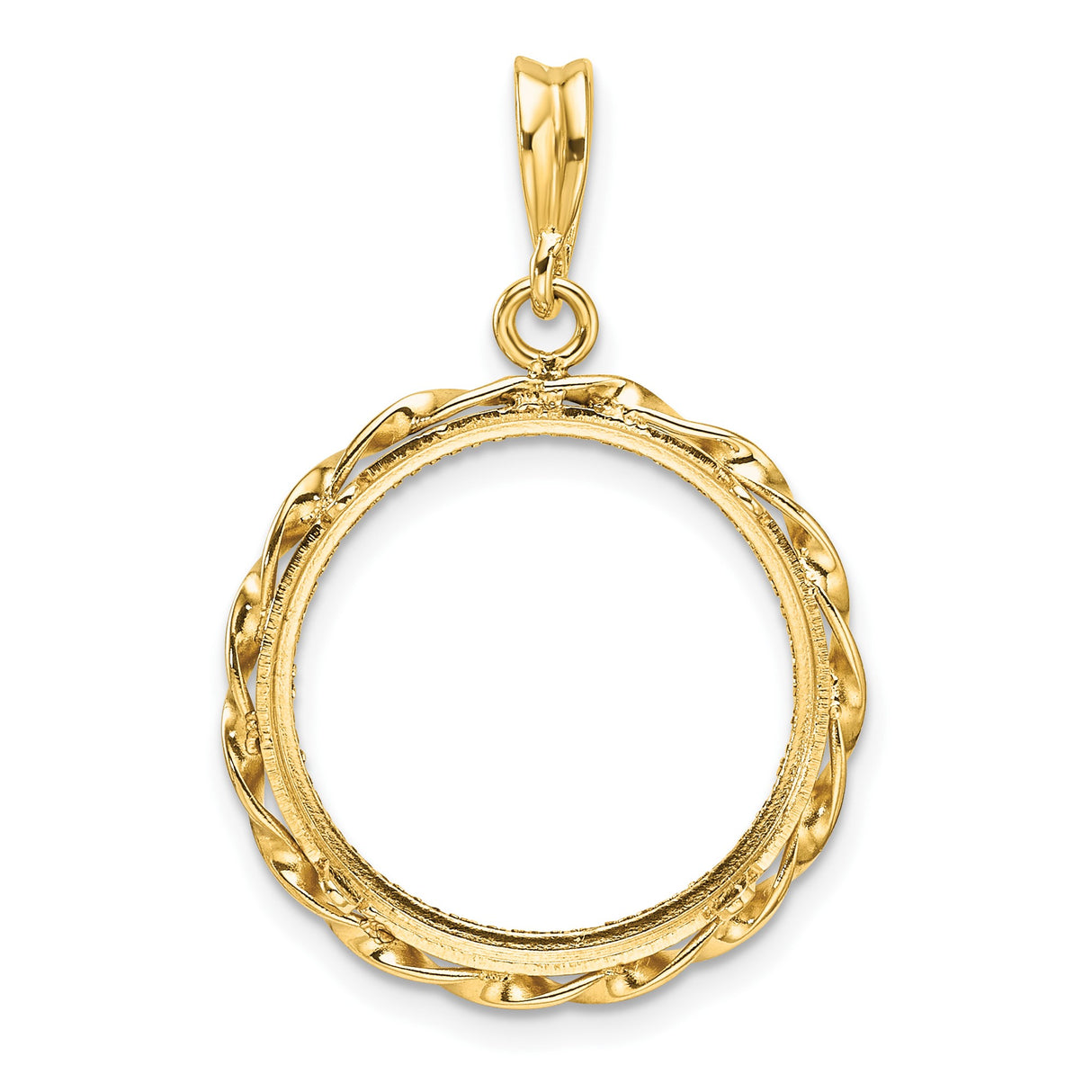 18 mm 14k Yellow Gold coin bezel for Chinese ¥50 Panda — additional image