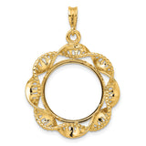 18 mm 14k Yellow Gold coin bezel for Chinese ¥50 Panda — additional image