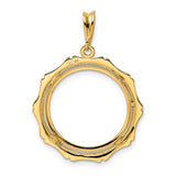 18 mm 14k Yellow Gold coin bezel for Chinese ¥50 Panda — additional image