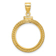 18 mm 14k Yellow Gold coin bezel for Chinese ¥50 Panda