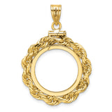 18 mm 14k Yellow Gold coin bezel for Chinese ¥50 Panda — additional image