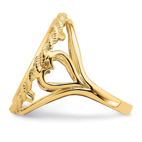 18 mm 14k Yellow Gold coin bezel ring for Chinese ¥50 Panda — additional image