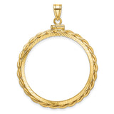 32 mm 14k Yellow Gold coin bezel for Chinese ¥500 Panda