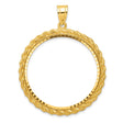 32 mm 14k Yellow Gold coin bezel for Chinese ¥500 Panda