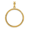 32 mm 14k Yellow Gold coin bezel for Chinese ¥500 Panda