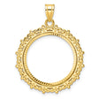 22 mm 14k Yellow Gold coin bezel for Chinese ¥100 Panda