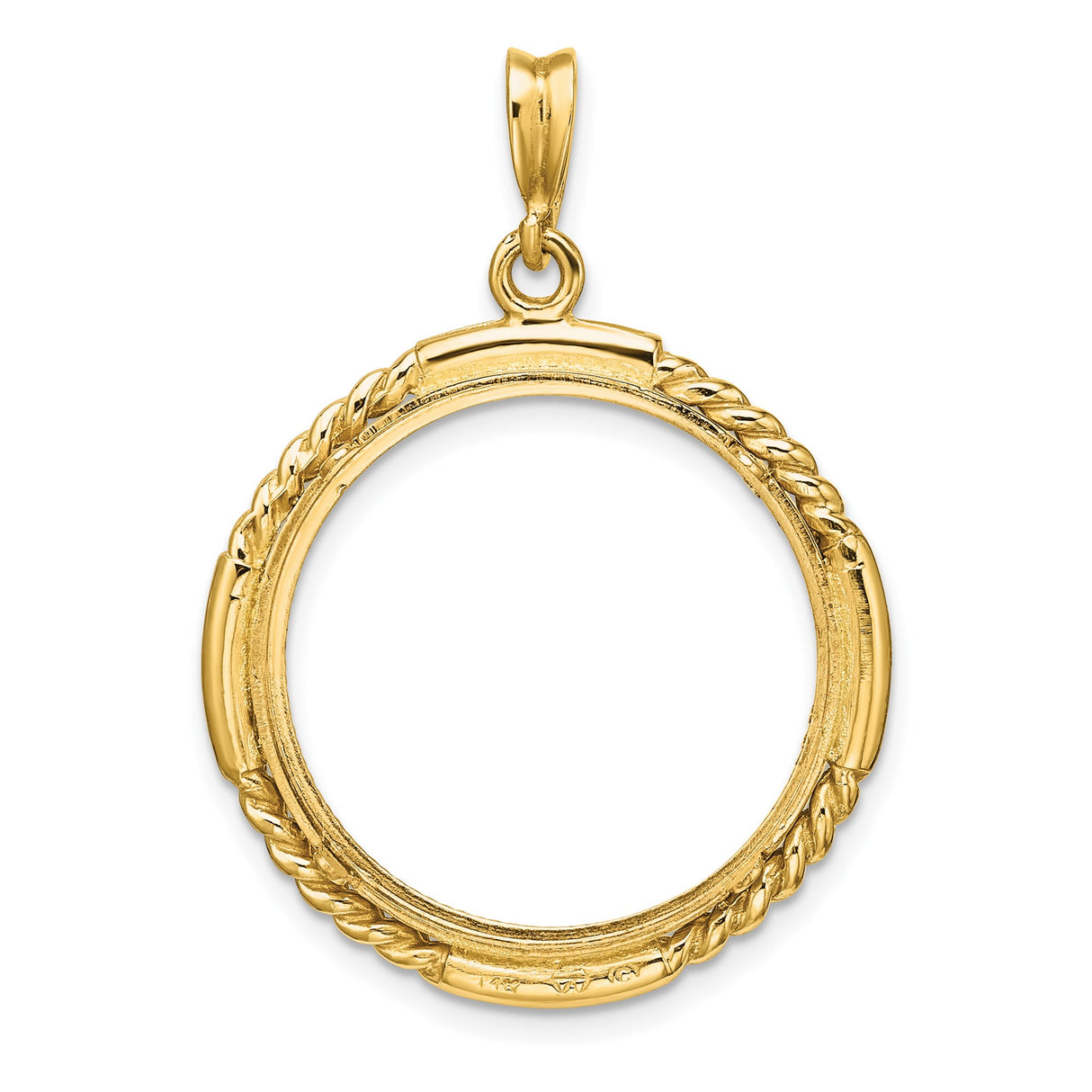 22 mm 14k Yellow Gold coin bezel for Chinese ¥100 Panda — additional image