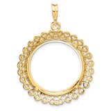 22 mm 14k Yellow Gold coin bezel for Chinese ¥100 Panda — additional image