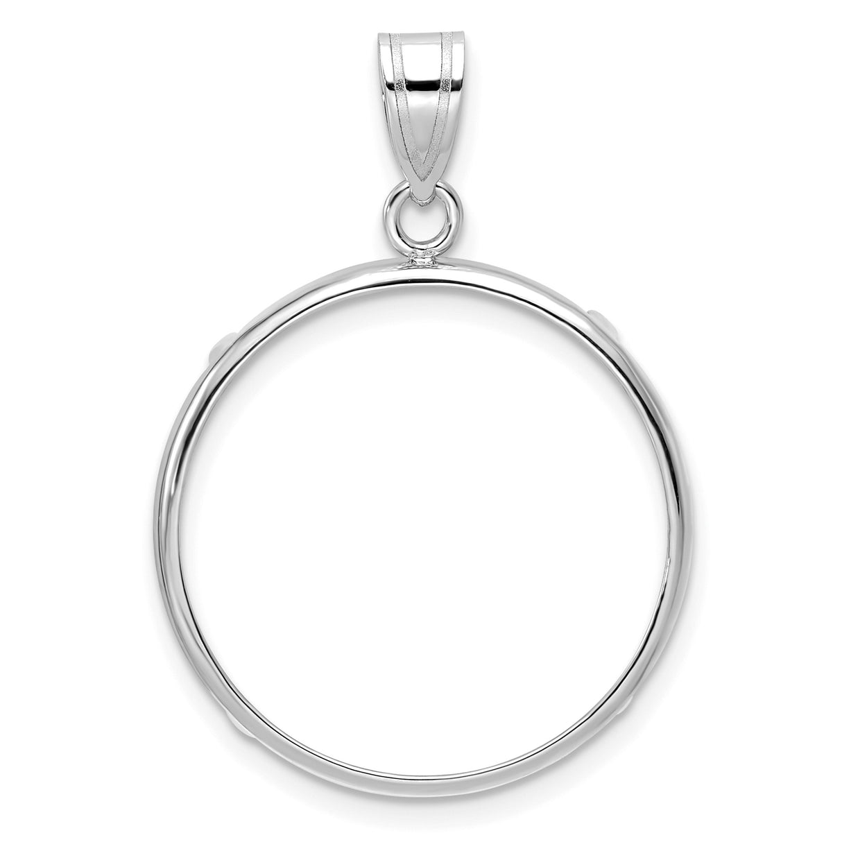 22 mm 14k White Gold coin bezel for Chinese ¥100 Panda