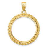 22 mm 14k Yellow Gold coin bezel for Chinese ¥100 Panda — additional image