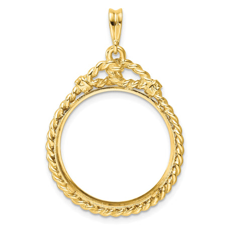 22 mm 14k Yellow Gold coin bezel for Chinese ¥100 Panda — additional image