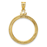22 mm 14k Yellow Gold coin bezel for Chinese ¥100 Panda — additional image