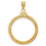 22 mm 14k Yellow Gold coin bezel for Chinese ¥100 Panda — additional image
