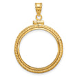 22 mm 14k Yellow Gold coin bezel for Chinese ¥100 Panda