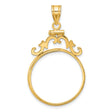 22 mm 14k Yellow Gold coin bezel for Chinese ¥100 Panda