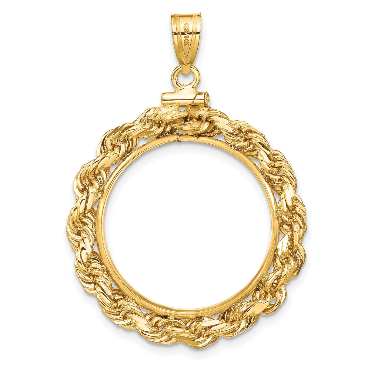 22 mm 14k Yellow Gold coin bezel for Chinese ¥100 Panda — additional image