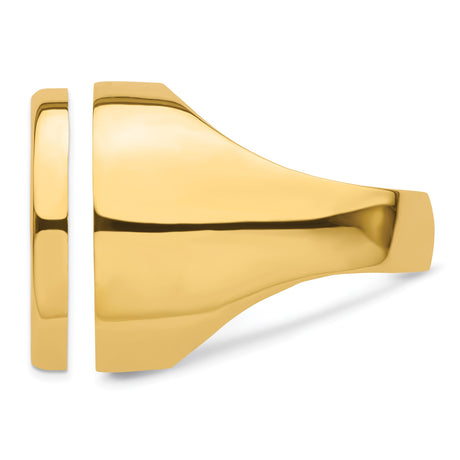 22 mm 14k Yellow Gold coin bezel ring for Chinese ¥100 Panda — additional image