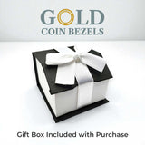 Isle of Man 1/10 oz Gold Cat Coin Bezel Pendant Prong Set Diamond-Cut Greek Key Rope in 14k Yellow Gold