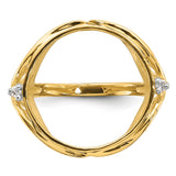 17 mm 14k Yellow Gold coin bezel ring for Isle of Man £0.5 Angel — additional image