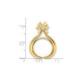 17 mm 14k Multi-Tone Gold coin bezel for Isle of Man £0.5 Angel — size reference (ruler)