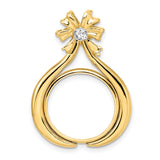 17 mm 14k Multi-Tone Gold coin bezel for Isle of Man £0.5 Angel