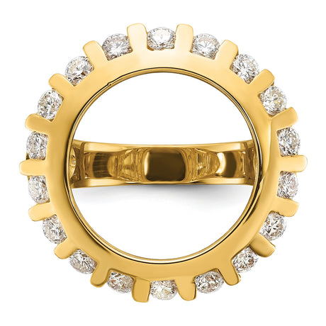 17 mm 14k Yellow Gold coin bezel ring for Isle of Man £0.5 Nobel — additional image