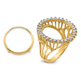 17 mm 14k Yellow Gold coin bezel ring for Isle of Man £0.5 Nobel — additional image