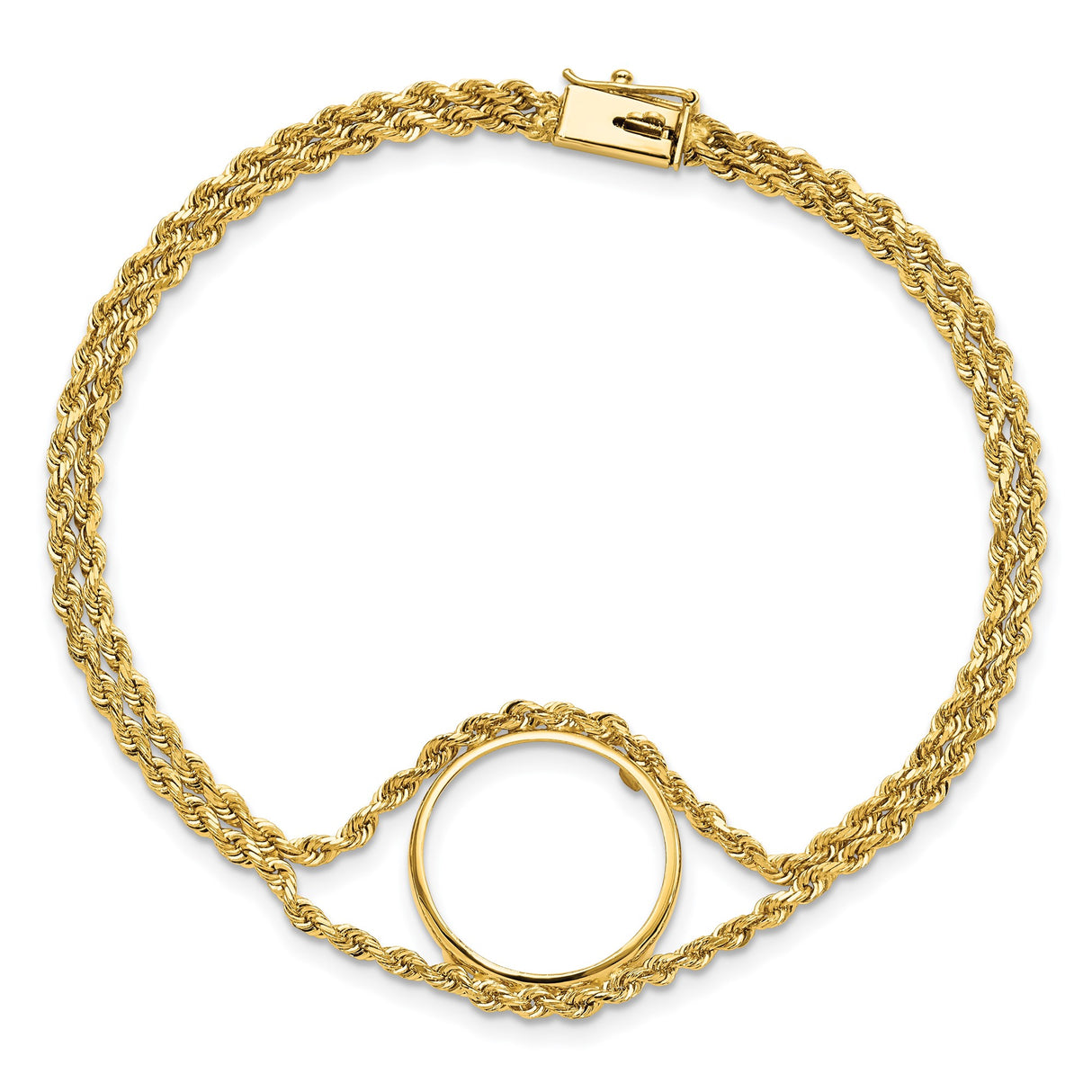 17 mm 14k Yellow Gold coin bezel bracelet for Isle of Man £0.5 Nobel — additional image