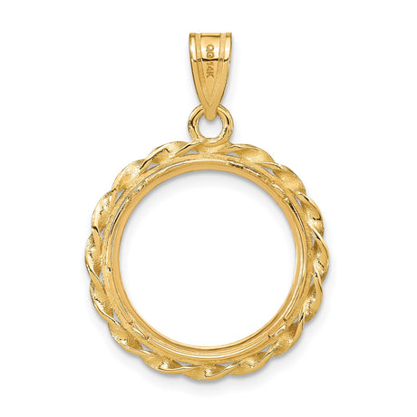 17 mm 14k Yellow Gold coin bezel for Isle of Man £0.5 Nobel — additional image