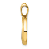 17 mm 14k Yellow Gold coin bezel for Isle of Man £0.5 Nobel — alternate view